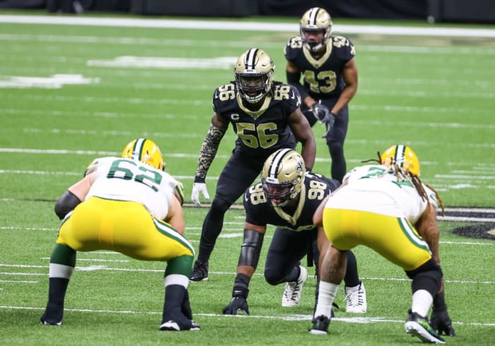 Saints linebacker Demario Davis (56). Mandatory Credit: Derick E. Hingle-USA TODAY